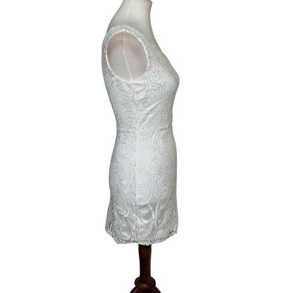 Lulu’s Madina White Sequin One-Shoulder Bodycon Mini Dress size X-Small XS - Picture 3 of 9